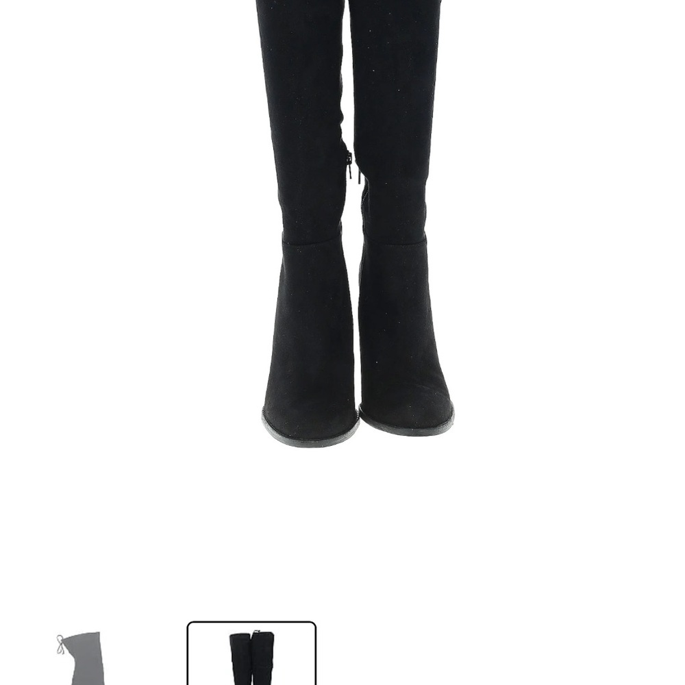 Vince Camuto Black Over the Knee Boots Sleek Suede Design